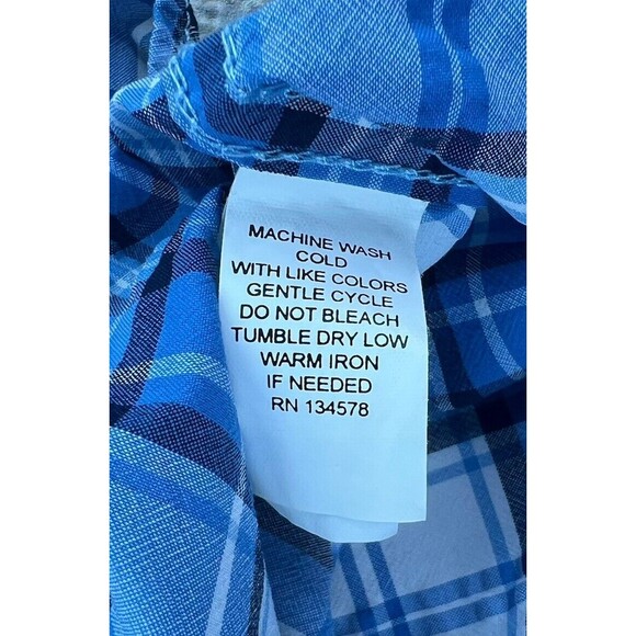 Vineyard Vines Harbor Shirt Mens L Blue Plaid Long Sleeve Vented Button Down - Picture 7 of 7